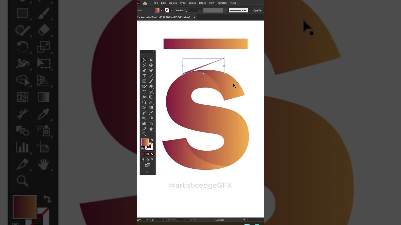How to Create 3D Gradient Letters in Illustrator &ndash; Easy Tutorial #adobeillustrators #design