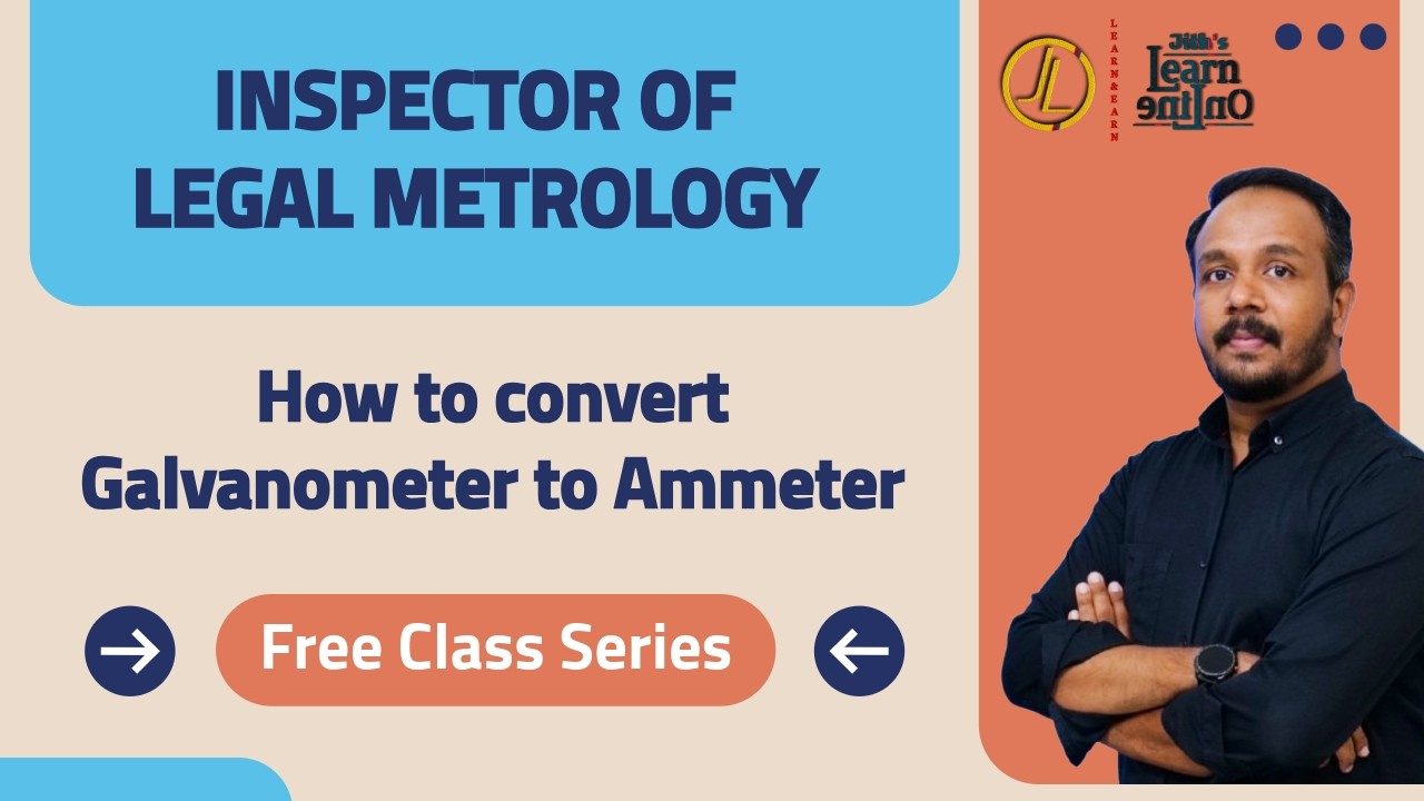 Inspector | Legal Metrology | Conversion of Galvanometer to Ammeter