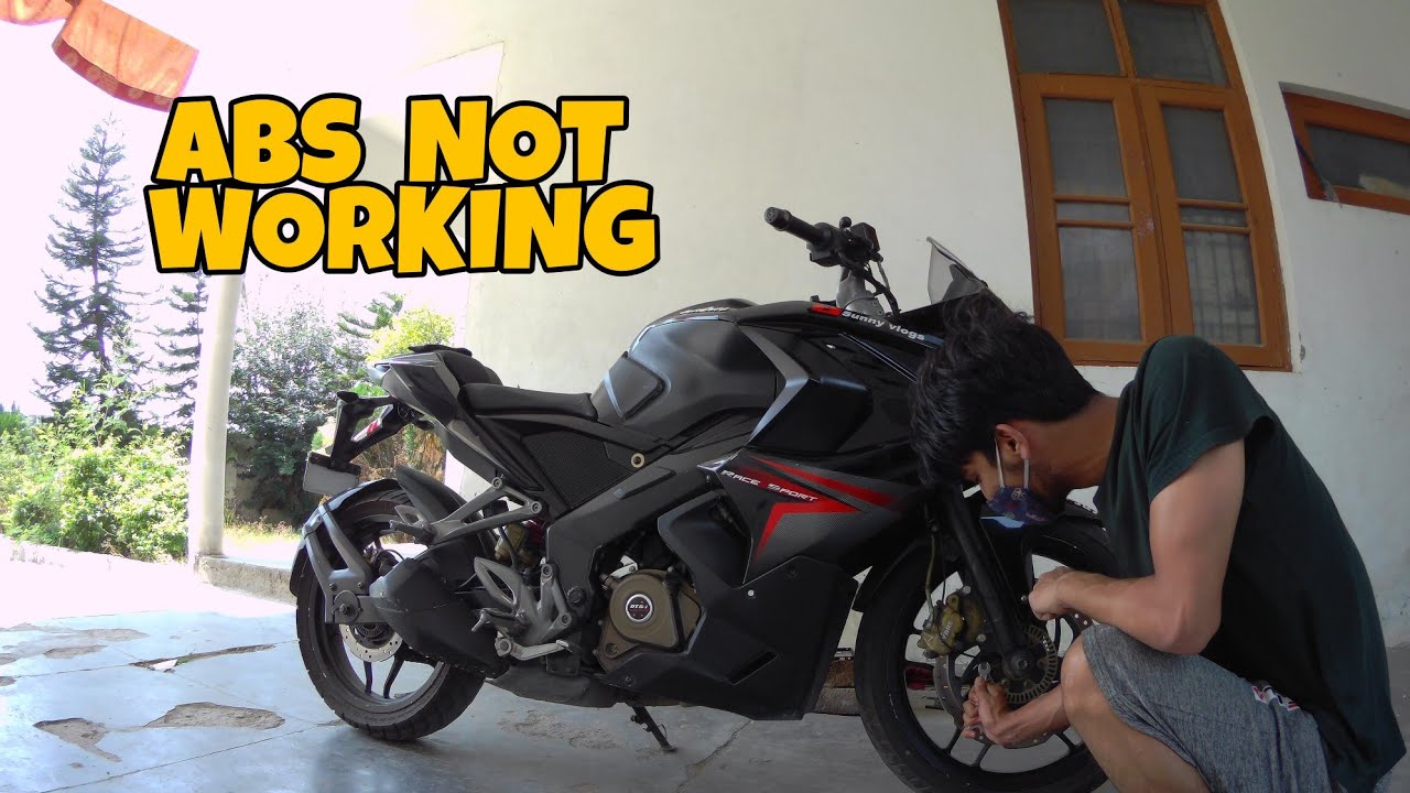 Abs light problem in Pulsar Rs 200 Abs Problem not working Solve at home Check battery #theflybyker
