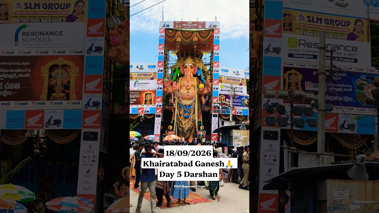 🕉️ Khairatabad Ganesh 2026🕉️ Day5 #trending#ganeshchaturthi#hyderabad#telangana#andhrapradesh#shorts
