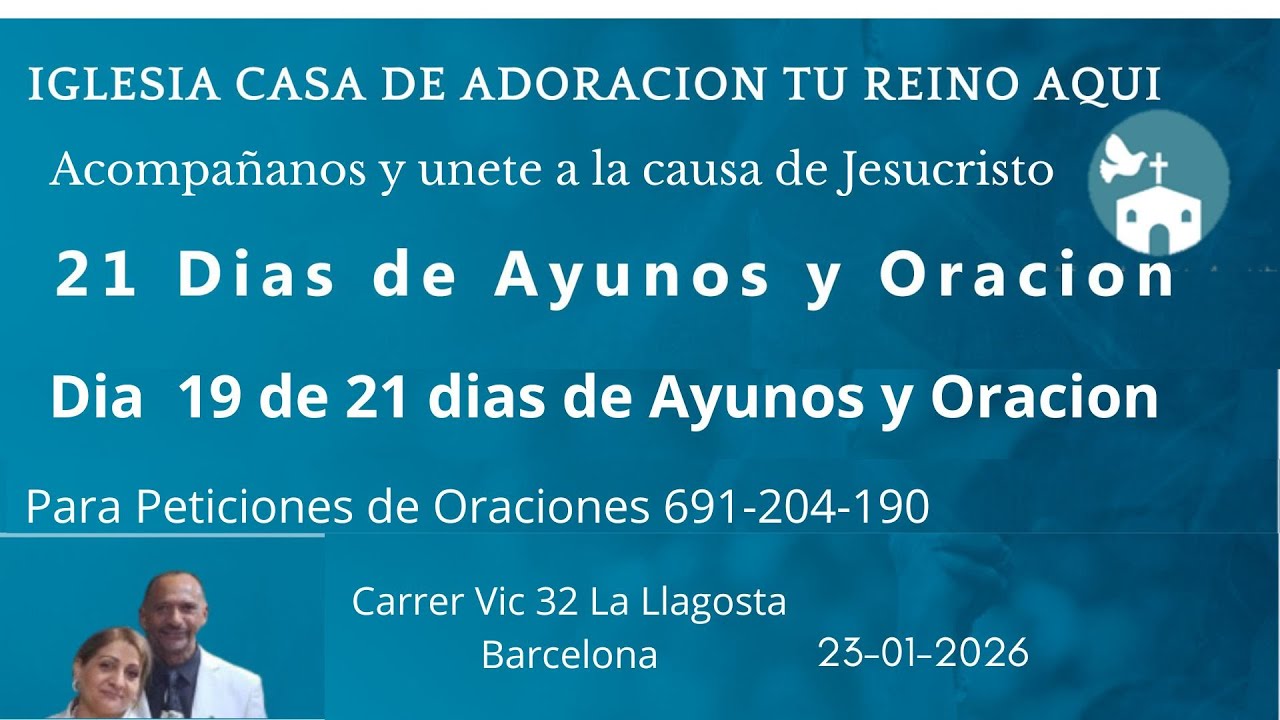 Dia 19 de 21 días de Ayuno y Oración   23/01/2026