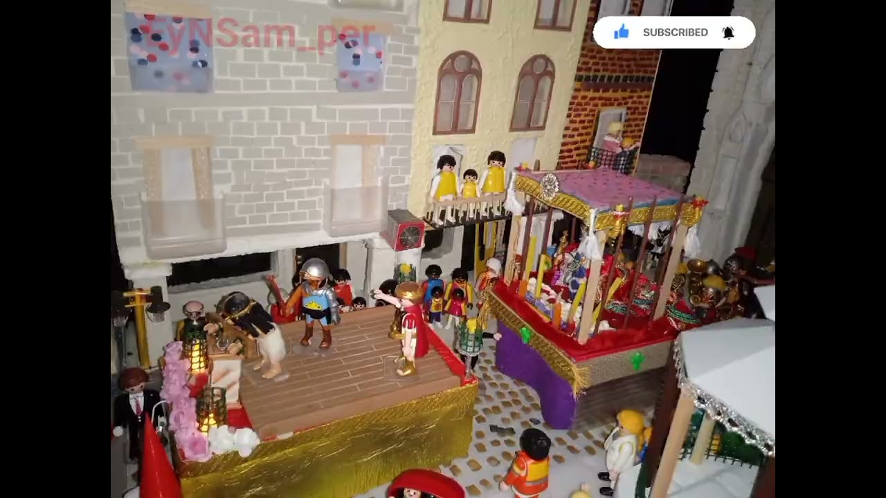 Cristo de la Columna y virgen 2024 con Playmobil