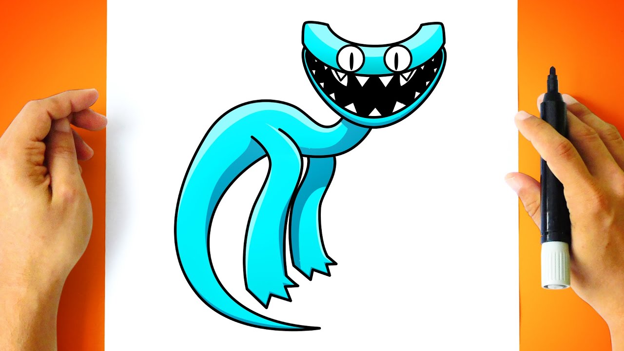 How to DRAW RAINBOW FRIENDS CYAN