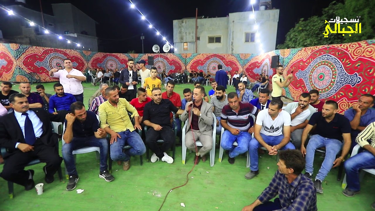 قعدة زجل وحوار ناري الفنانين اكرم البوريني و محمد العراني سهرة العريس عامر عابد   كفرذان T Aljabaly2