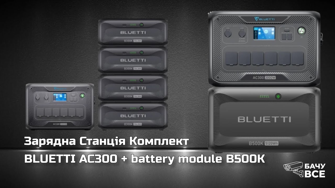 BLUETTI AC300 + battery module B500K Зарядна Станція Комплект
