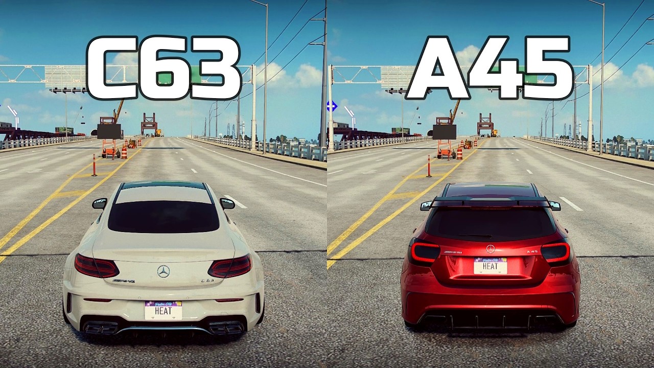 NFS Heat: Mercedes-AMG C63 vs Mercedes-AMG A45 - Drag Race