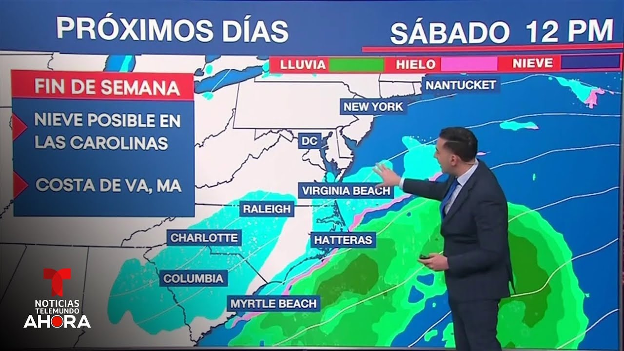 Vigilan el desarrollo de una nueva tormenta invernal en la Costa Este | Noticias Telemundo