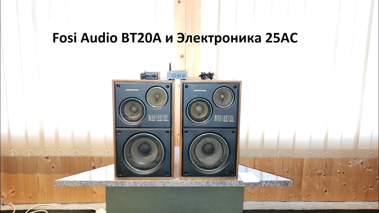 Усилитель Fosi Audio BT20A и акустика Электроника 25АС-326