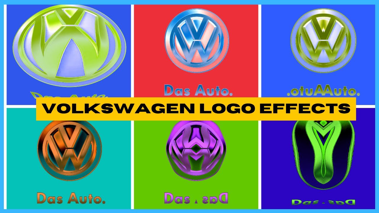 (PARODY) NEW & OLD VOLKSWAGEN DAS AUTO LOGO ANIMATION IN DIFFERENT EFFECTS -  CAR LOGO EDIT PART 47