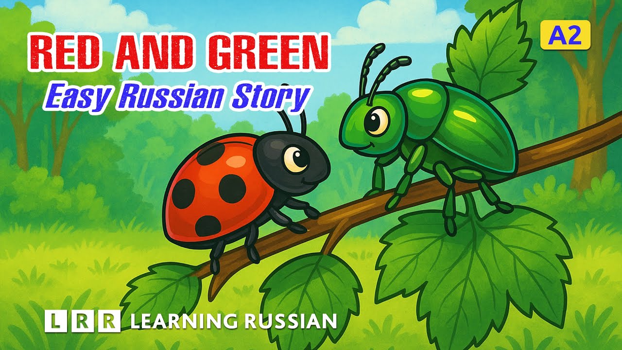 Red and Green | Easy Russian Story with Subtitles (A2 Level)