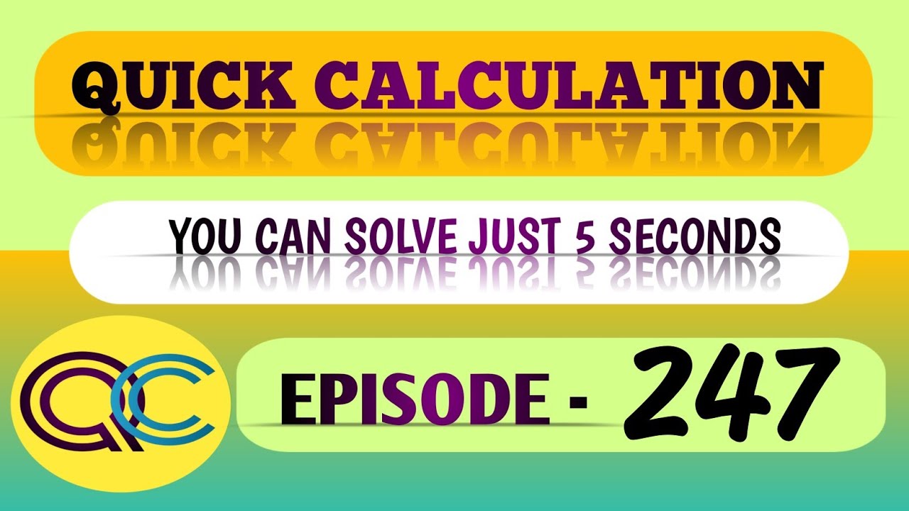 Quick Calculation  Viral Maths Navneet Sir Episode #247 @QuickCalculation