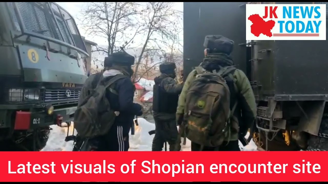 Latest visuals of Shopian encounter site | JK News Today