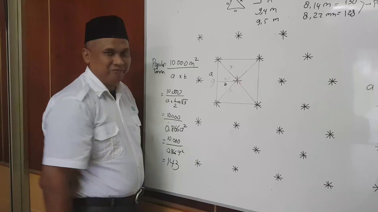 Menghitung Jarak Tanam Ideal Kelapa Sawit : Populasi Tanaman per Ha