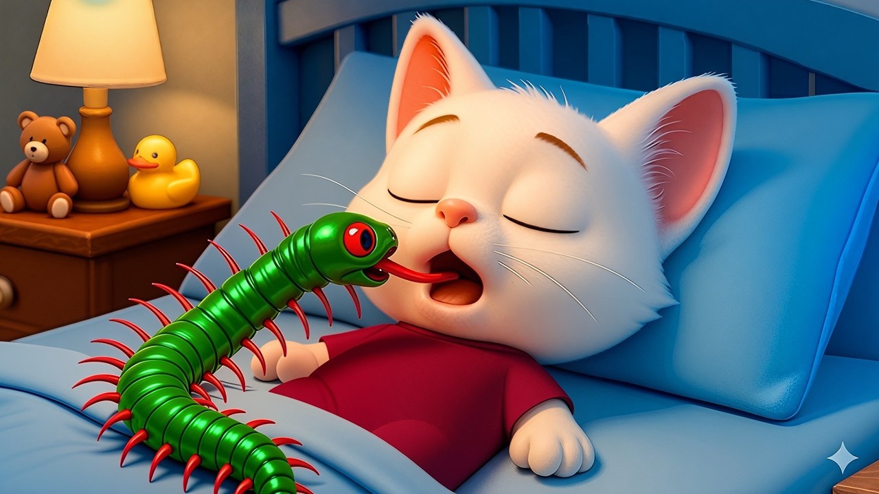 OMG The Kitten is in Big Trouble  Little Kitten’s Unbelievable Bug Story