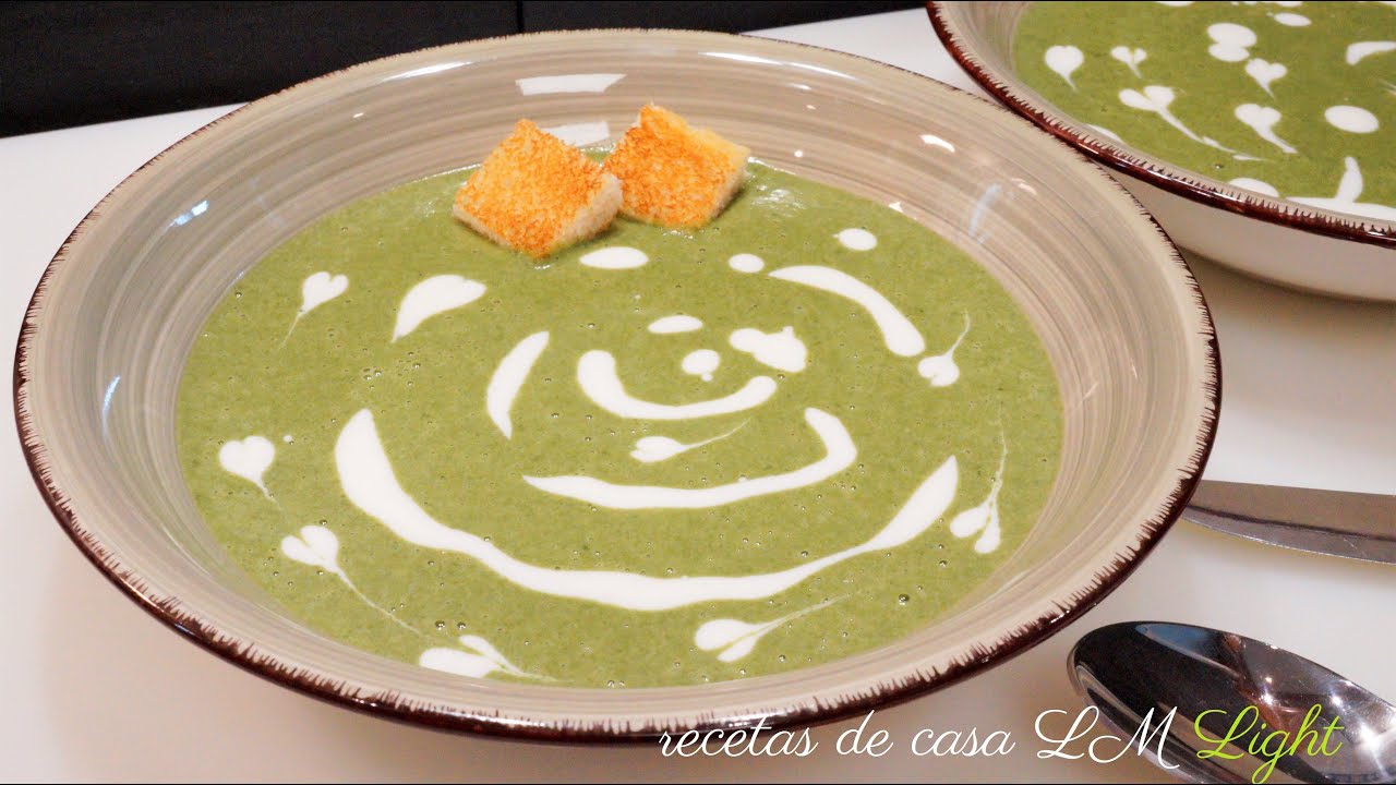 DELICIOSA SOPA O CREMA DE ESPINACAS RECETA FÁCIL RÁPIDA Y SALUDABLE