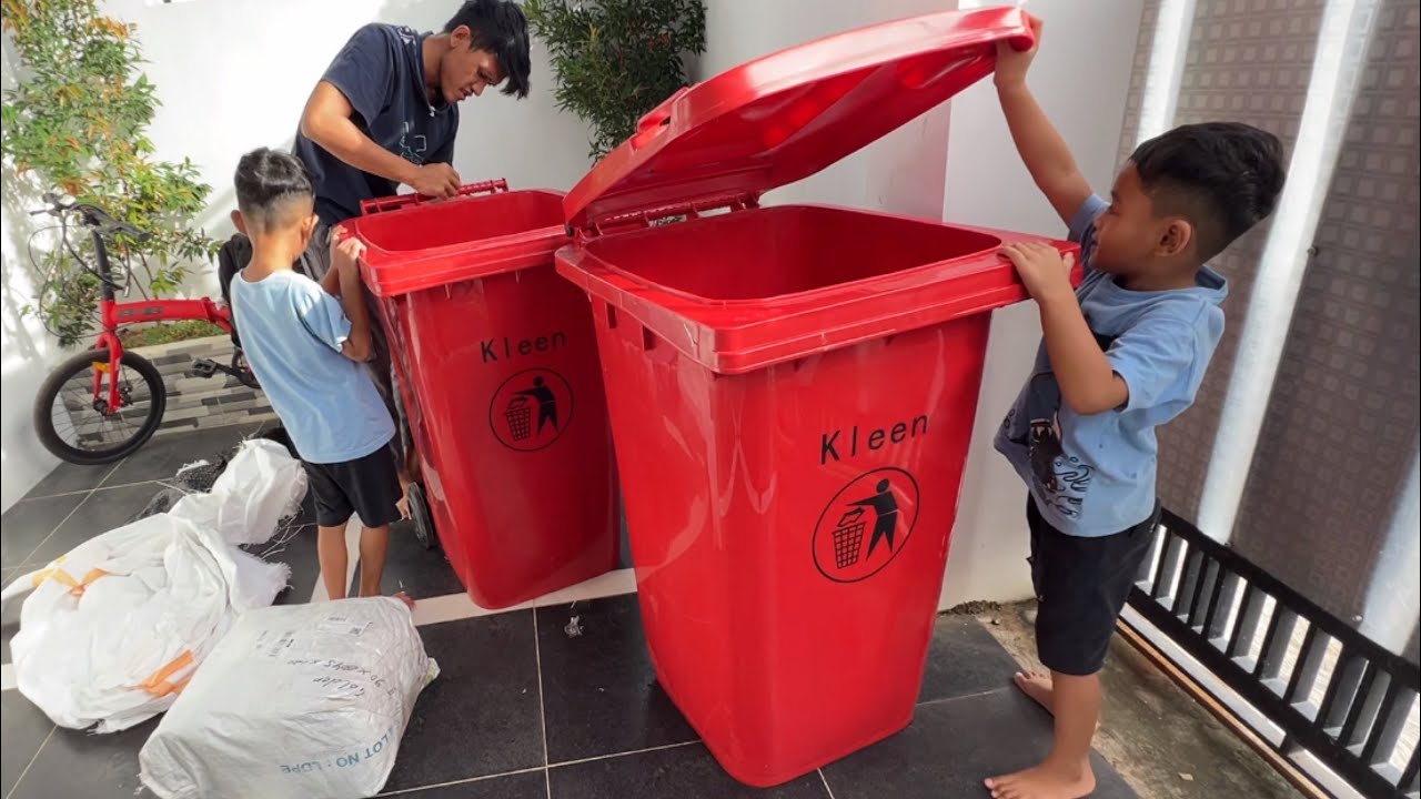 Review tempat sampah 240 Liter beli online Jakarta kirim Lampung! Dan plastiknya
