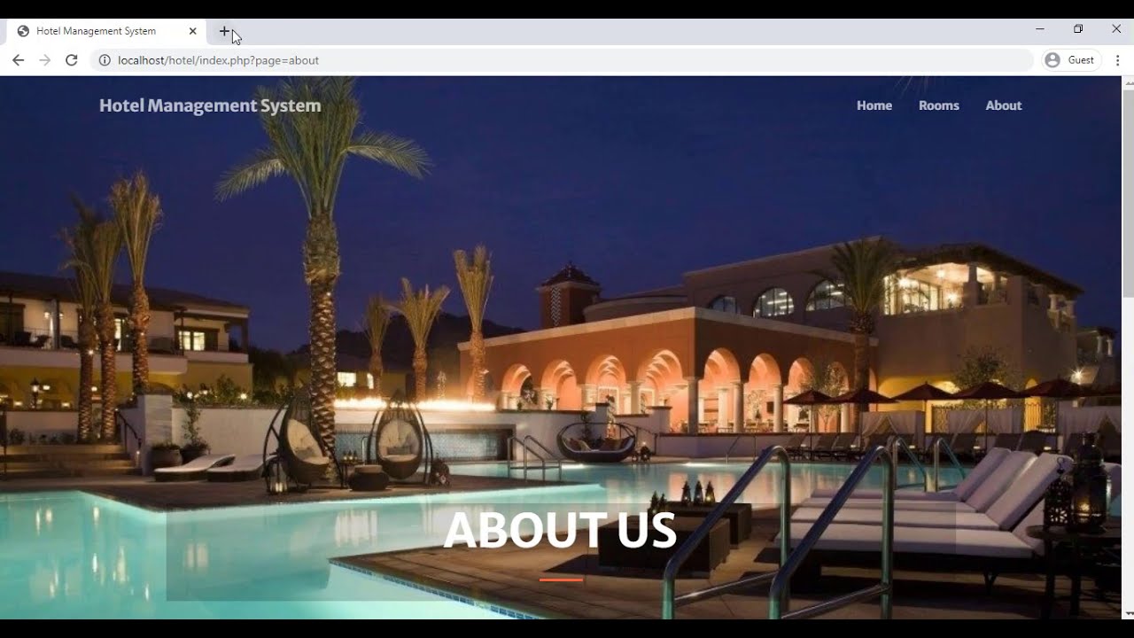 Hotel Management System using PHP/MySQLi DEMO