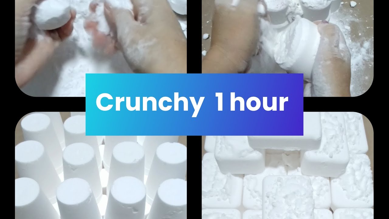 Crunchy  1 hour white  Asmr Baking soda |147  #crunch #bakingsoda #satisfying #asmr #fyp #sound