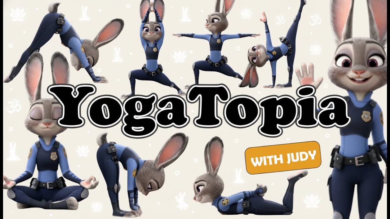 Judy Hopps Guided Yoga | Gentle Rainy-Day Stretch & Calm Morning Ritual | Magic Yoga With AVA
