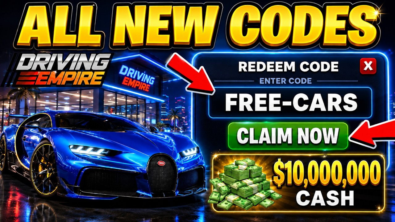 ALL WORKING DRIVING EMPIRE CODES 2026 *SUMMER UPDATE* FREE CARS + MONEY! ROBLOX DRIVING EMPIRE CODES