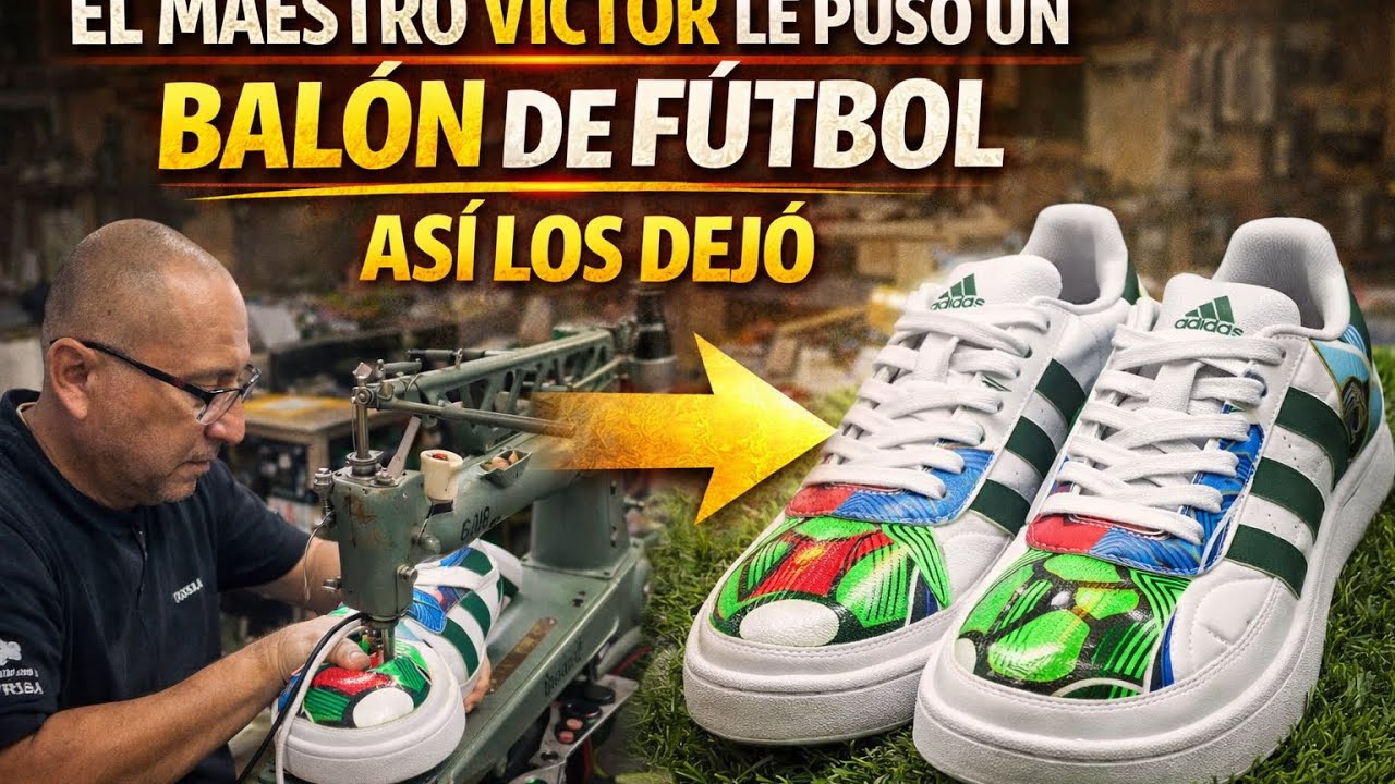 Adidas con diseño de balón de fútbol👌😎