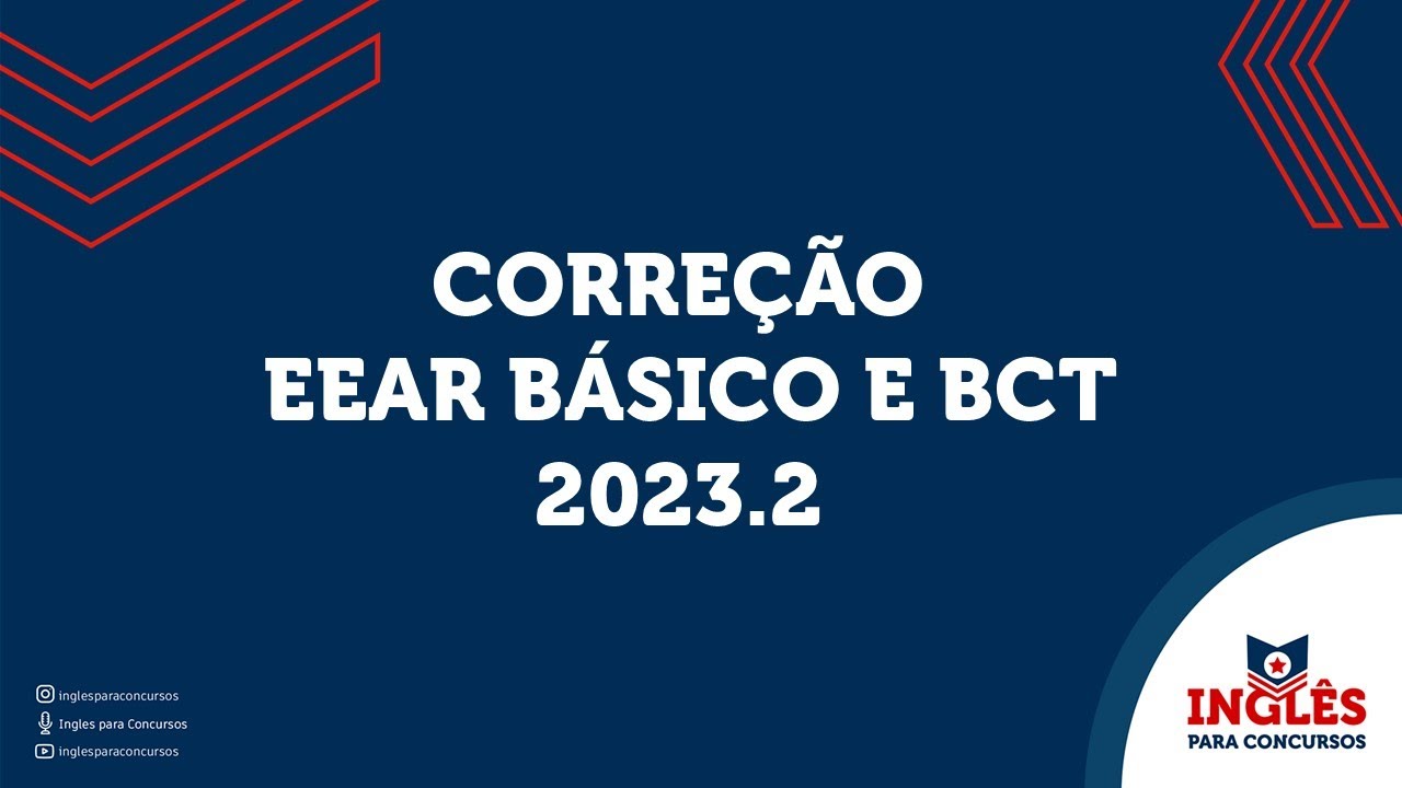 CORREÇÃO EEAR 2023.2 I INLGÊS