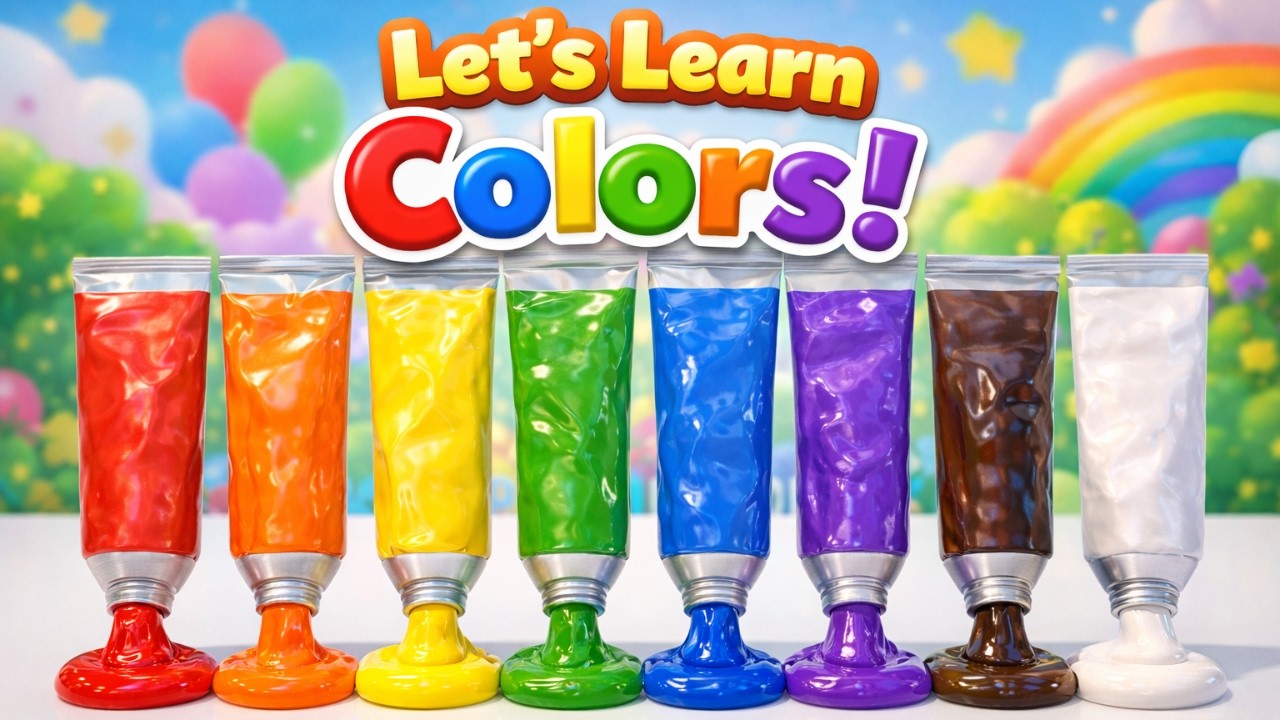 Learn Colors with Paint Tubes