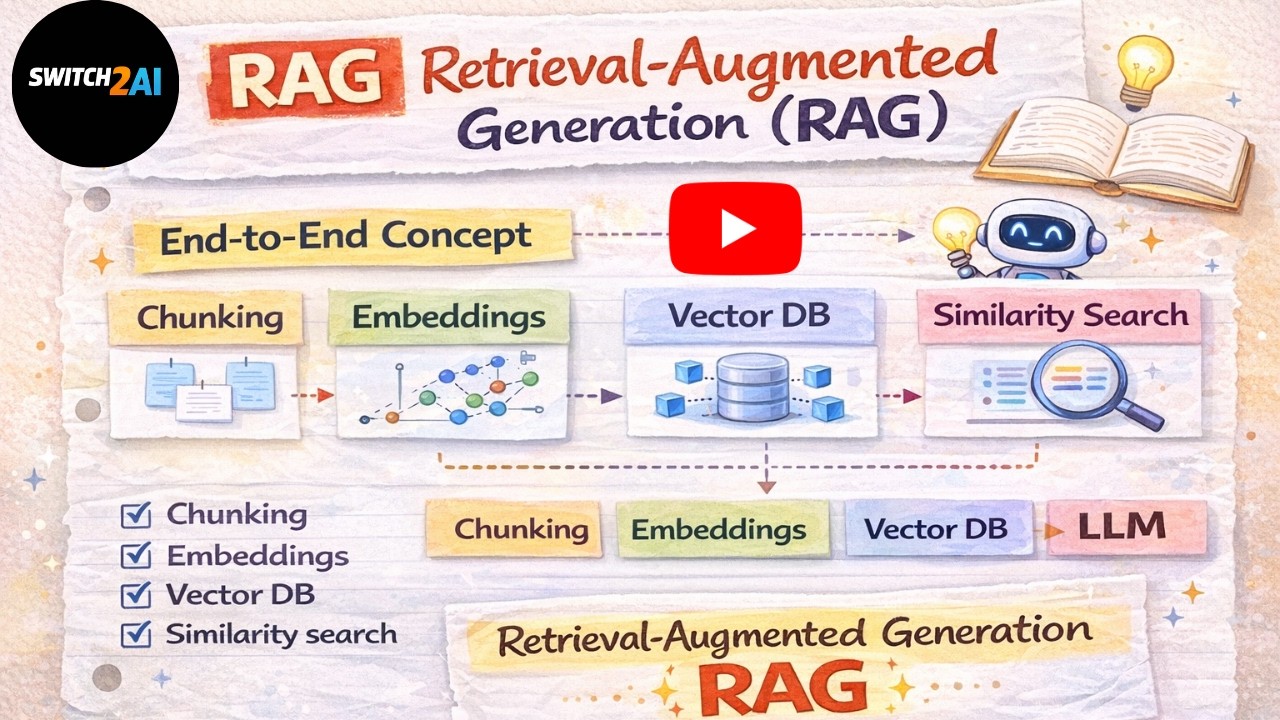 RAG End to End Explained with LangChain | Vector Databases | Agentic AI