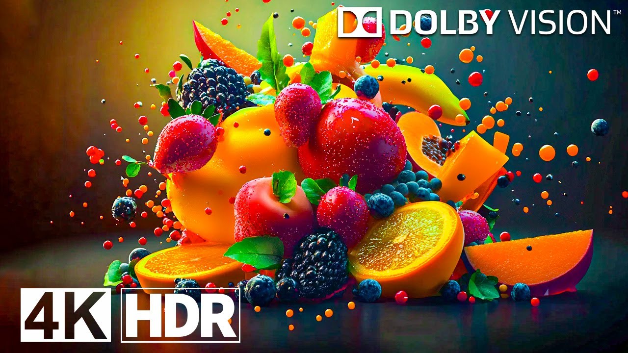 Взрывной вкус сочных фруктов в Dolby Vision &mdash; 4K HDR 120FPS (видео 4K)