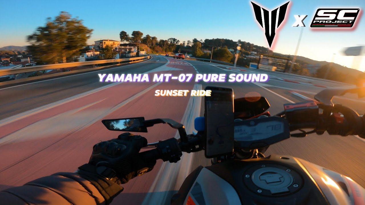 LET'S SEE THE SUNSET WITH THE MT! - YAMAHA MT07 PURE SOUND - POV RIDE / 4K