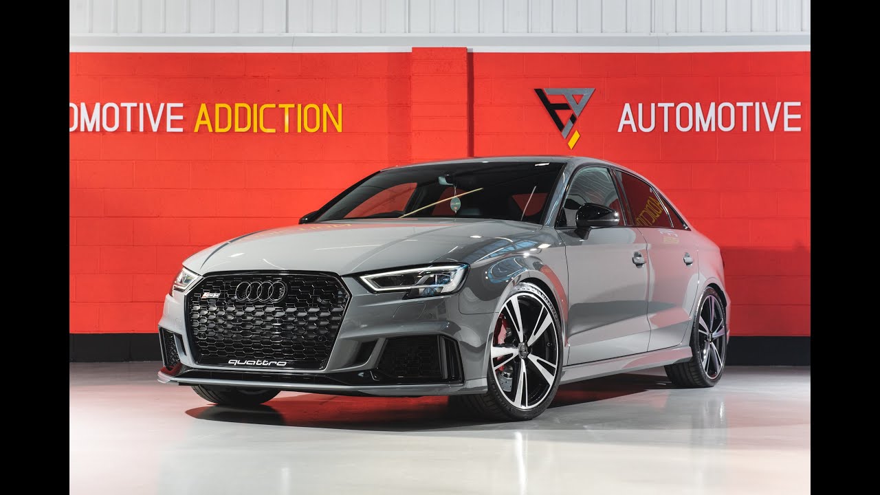 2018 Audi RS3 8V Saloon 2.5 T Quattro in Nardo Grey RS Design Pack For Sale at Automotive Addiction