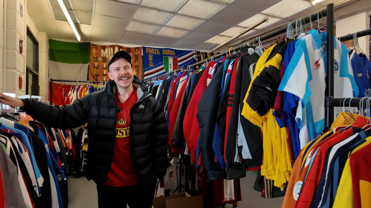 I FILMED INSIDE AN ONLINE FOOTBALL SHIRT STORE! 900 + CLASSIC Football Shirts!