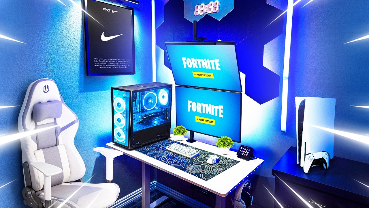 I Built My 8 Year Old Subscriber His DREAM Gaming Room!