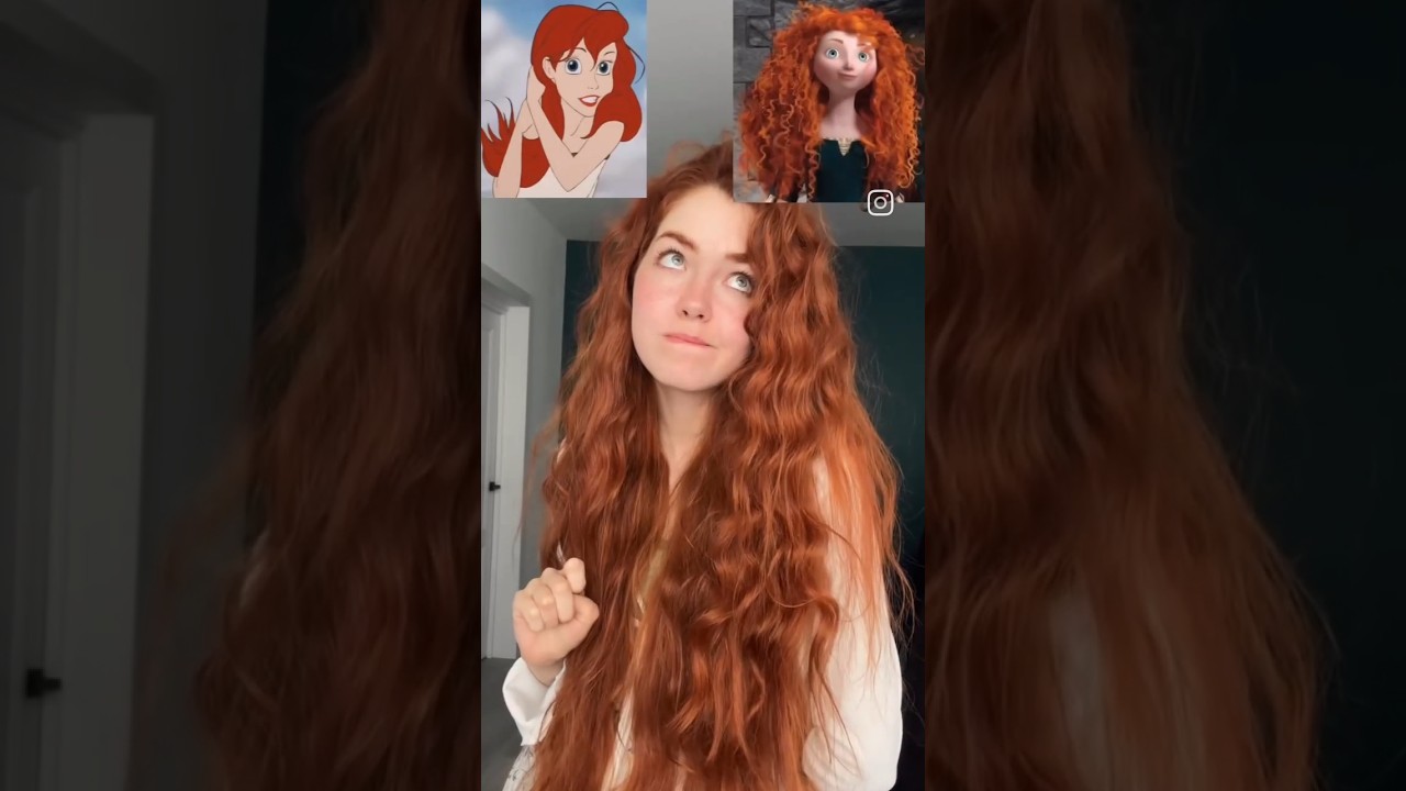 Ariel Transformation ✨ #anna #hairtok #hairstyle #hair #merida #makeup #queenanna