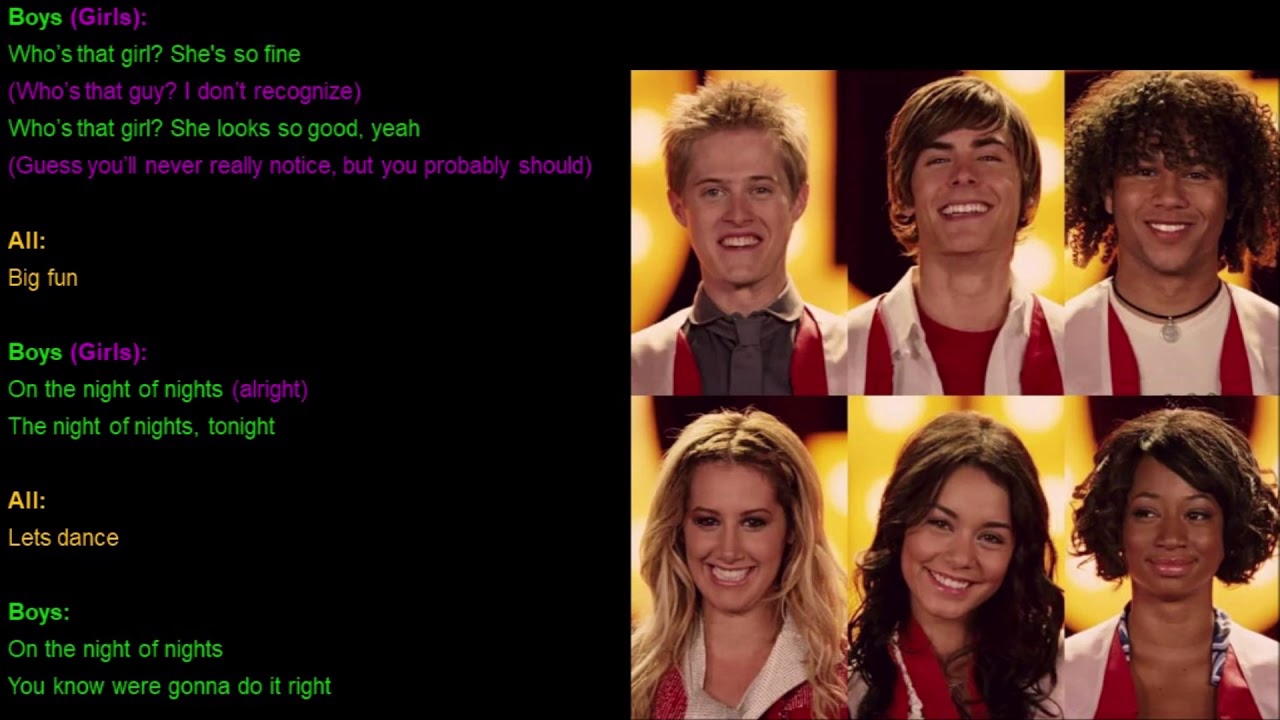 A Night To Remember High School Musical Lyrics