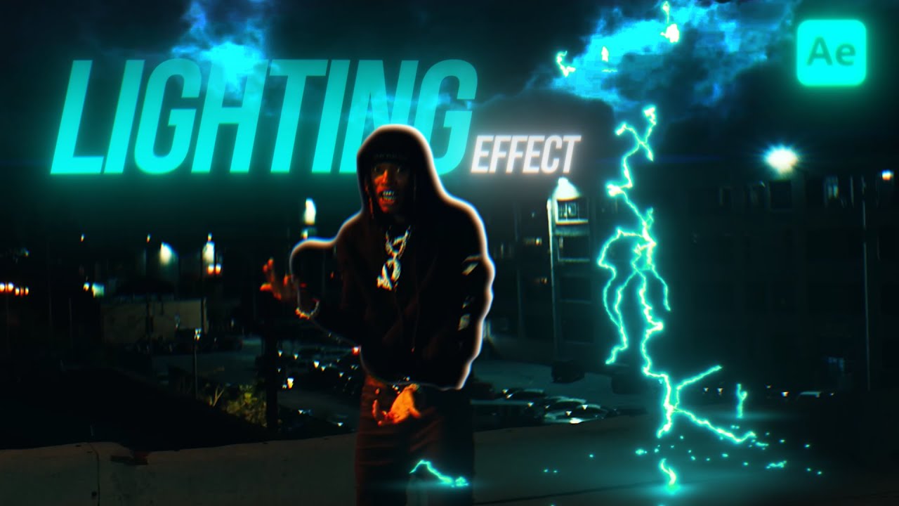 How to Make THUNDER LIGHTNING EFFECT | After Effects Tutorial (Free Overlay)
