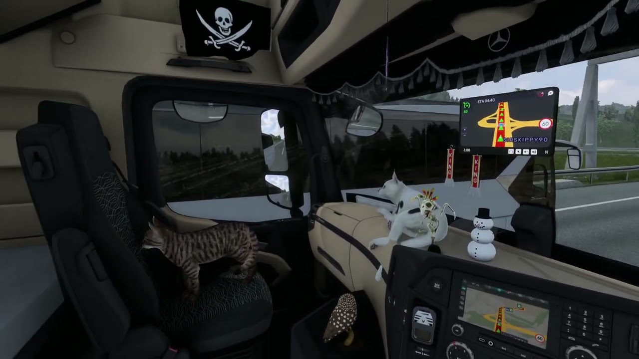 Euro Truck Simulator 2 Mercedes Benz Actros gameplay