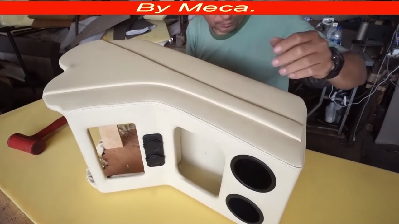 Making Center Console Scratch Part 2-2  upholster Auto center console.