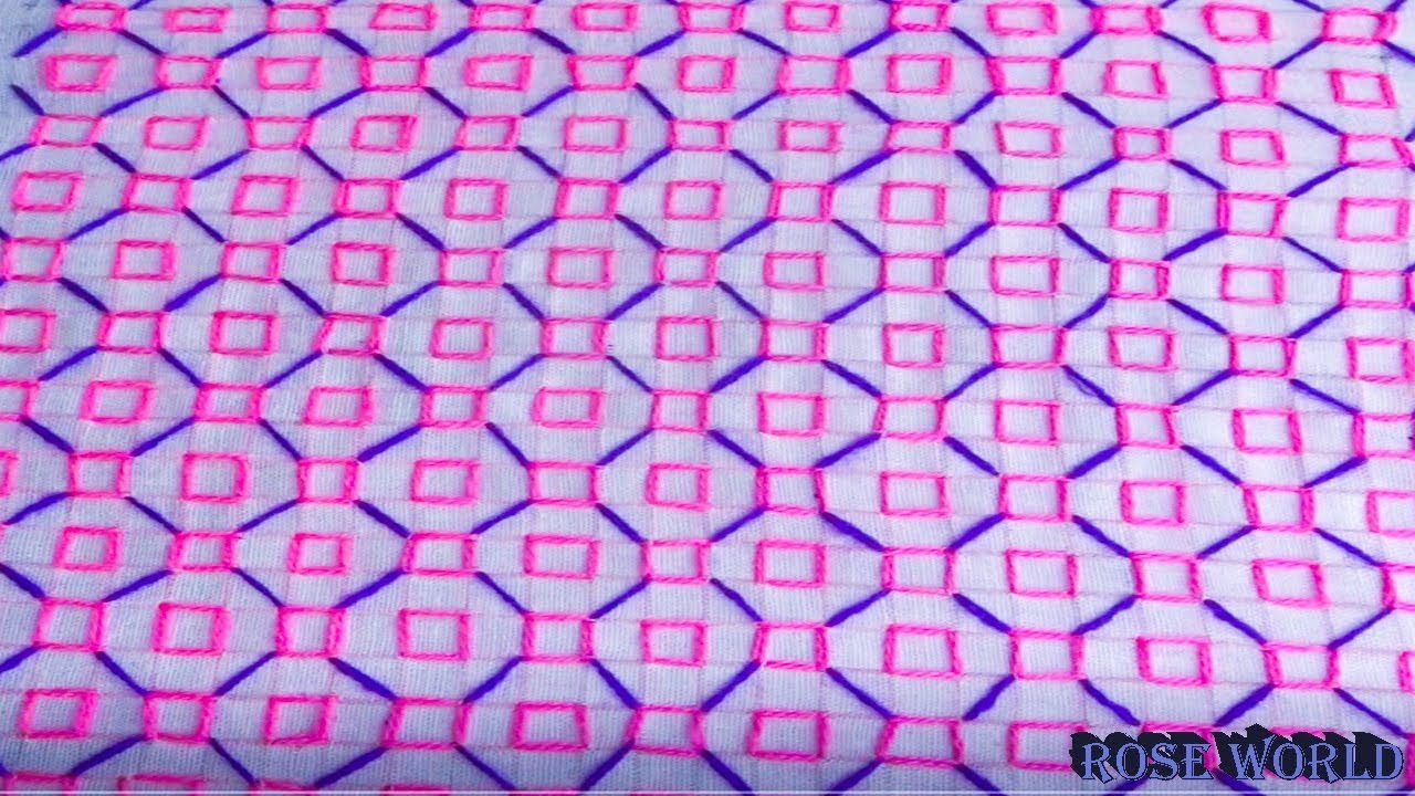 Hand embroidery|nokshi katha design|part-1,step by step nokshi katha video tutorial by rose worldde