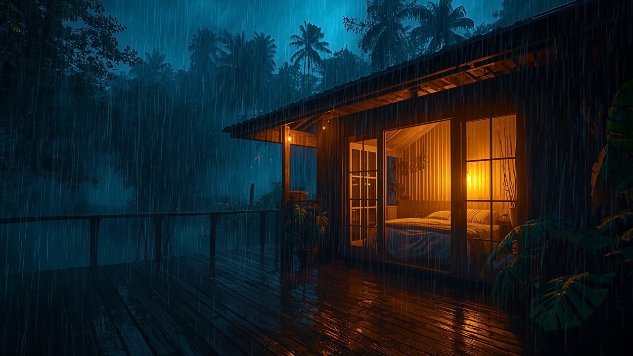 Cozy Forest Cabin Gentle Rain Ambience for Deep Sleep,Overthinking,Anxiety, Insomnia & Stress Relief