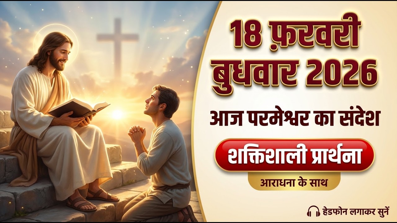 ✝️🔥 18 फ़रवरी बुधवार 2026 का यीशु मसीह का बाइबल संदेश, शक्तिशाली प्रार्थना और आराधना  #yeshu
