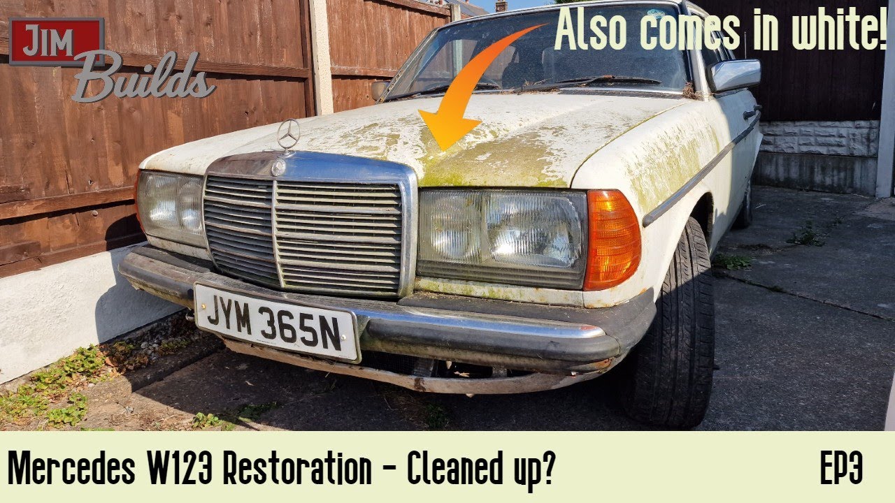 Mercedes W123 - first clean in 6 years!