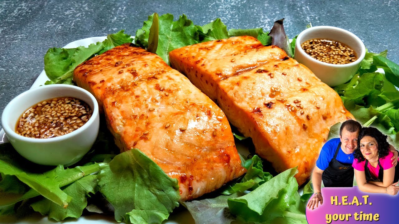 Salmone in friggitrice ad aria ed al forno - Air fryer salmon (oriental style)