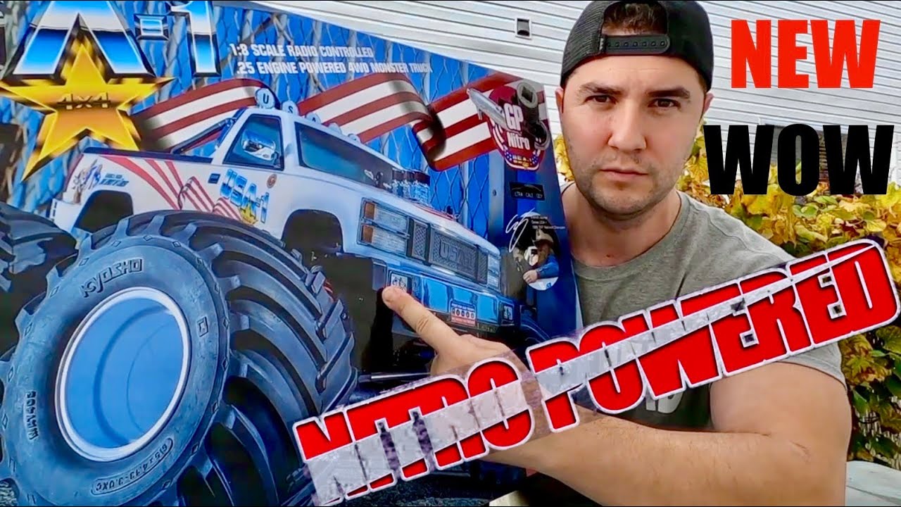 New🔥 Kyosho USA-1 Nitro Truck Unboxing - In Depth Review & First Start (3 Speeds & Chain Drive)