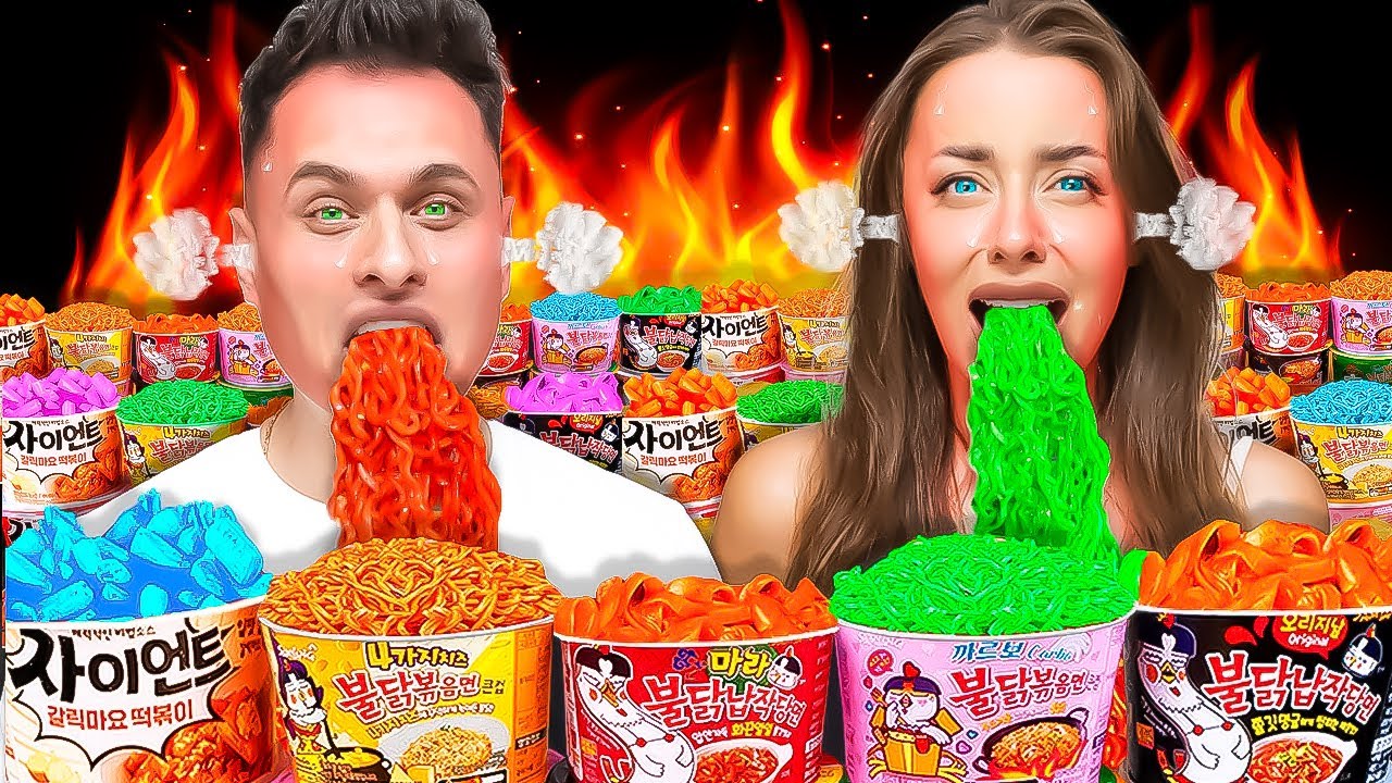 TESTUJEMY WSZYSTKIE NAJOSTRZEJSZE MAKARONY BULDAK!