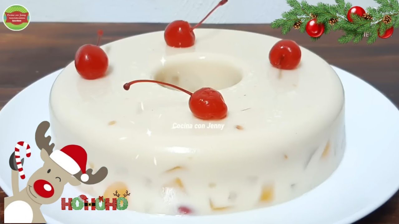 Postre navideño con 3 ingredientes SIN HORNO /CocinaconJenny