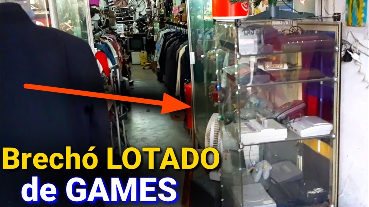 RELÍQUIAS no BRECHÓ, LOTADO DE VIDEO GAMES | Caçada Gamer // Droop's Games