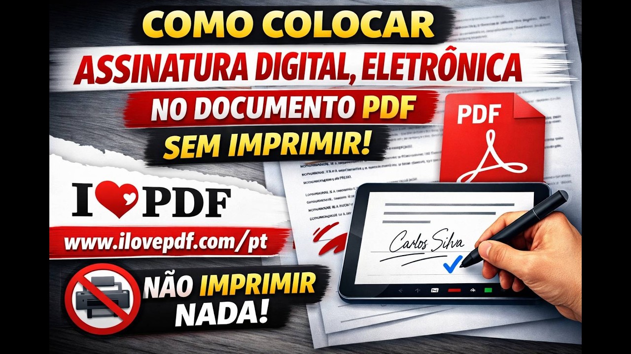 📝Como Colocar Assinatura Digital, Eletrónica no documento PDF Sem Imprimir