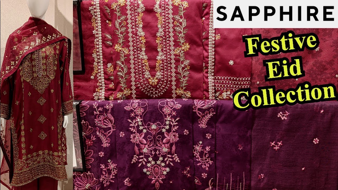 ✨Sapphire New Collection 2026✨Sapphire Raw silk/Lawn♥️Sapphire UnStitched Volume-1✨