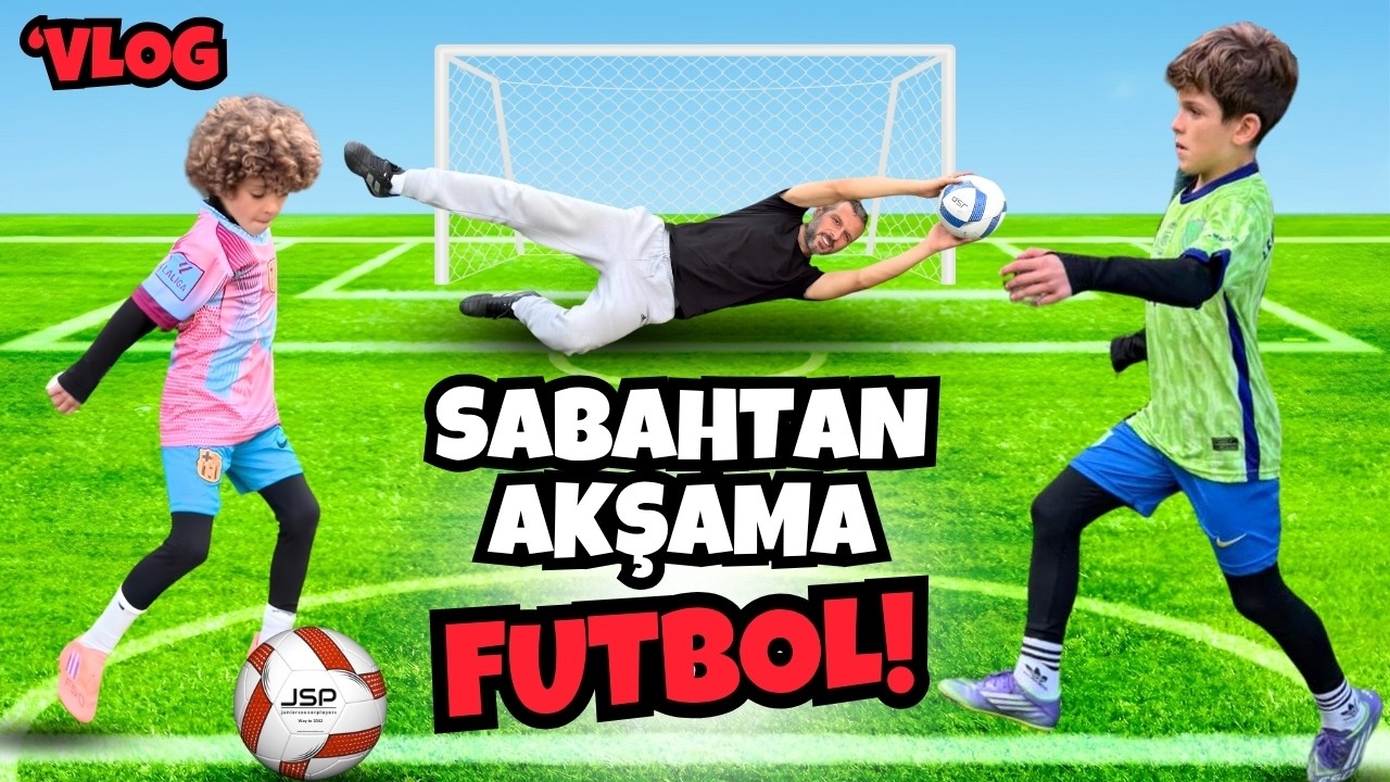 SABAHTAN AKŞAMA KADAR FUTBOL! (OKUL HARİ&Ccedil; 😅) VLOG